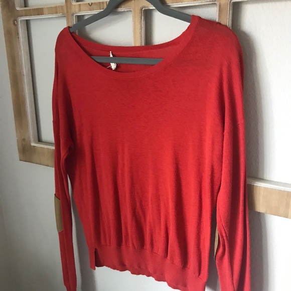Forever 21 Burnt Orange Elbow Patch Sweater - Picture 3 of 7